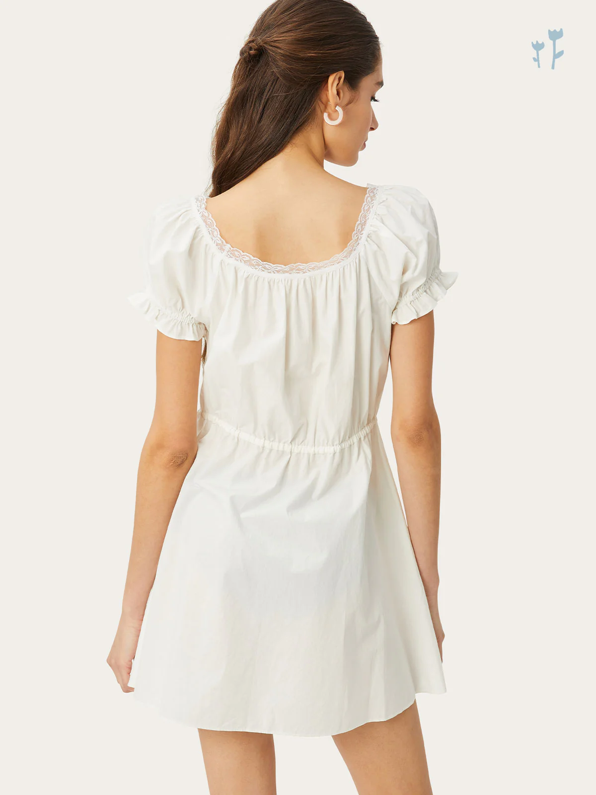 Ava Dress in Chalk - Image 3