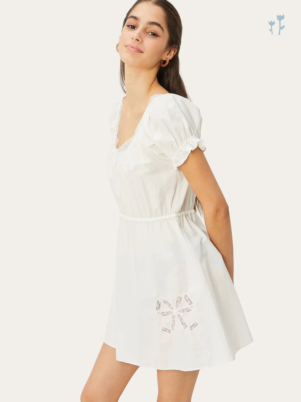 Ava Dress in Chalk - Image 4